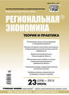 Региональная экономика: теория и практика № 23 (398) 2015