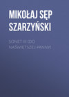 Sonet III (Do Naświętszej Panny)