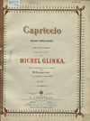 Capriccio sur des themes russes pour piano e 4 ms, comp. en 1834 par M. Glinka