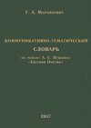 Коммуникативно-тематический словарь. По роману А. С. Пушкина «Евгений Онегин»