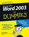 Word 2003 For Dummies