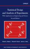 Statistical Design and Analysis of Experiments