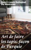 Art de faire les tapis: façon de Turquie