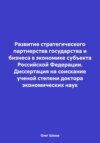 Развитие стратегического партнерства государства и бизнеса в экономике субъекта Российской Федерации. Диссертация на соискание ученой степени доктора экономических наук