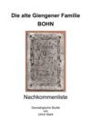 Die alte Giengener Familie BOHN