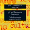 ¿A qué llamamos literatura? - Todas las preguntas y algunas respuestas