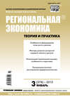 Региональная экономика: теория и практика № 3 (378) 2015