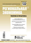 Региональная экономика: теория и практика № 5 (380) 2015