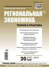 Региональная экономика: теория и практика № 20 (347) 2014