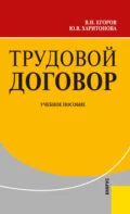 Трудовой договор. (Аспирантура, Бакалавриат, Магистратура). Учебное пособие. - Владимир Иванович Егоров