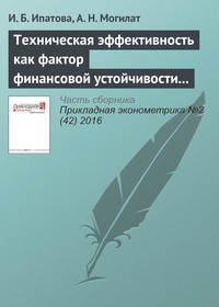 Техническая эффективность как фактор финансовой устойчивости промышленных компаний