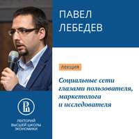 Павел Андреевич Лебедев. Социальные сети глазами пользователя, маркетолога и исследователя