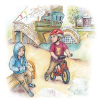 Стремительный Гоша в большом городе. Новый друг.