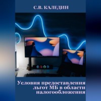Сергей Каледин. Условия предоставления льгот МБ в области налогообложения