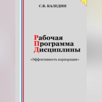 Сергей Каледин. Рабочая программа дисциплины «Эффективность корпорации»