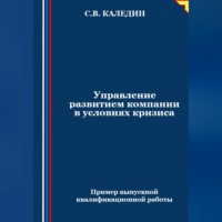 Сергей Каледин. Управление развитием компании в условиях кризиса