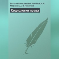 Виталий Вячеславович Романов. Социология права