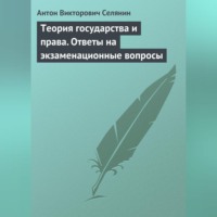 Антон Викторович Селянин. Теория государства и права. Ответы на экзаменационные вопросы