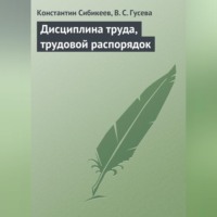 Константин Сибикеев. Дисциплина труда, трудовой распорядок