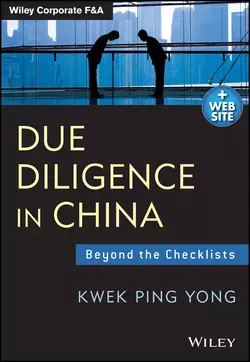 Due Diligence in China. Beyond the Checklists - Kwek Yong Due Diligence in China. Beyond the Checklists - Kwek Yong