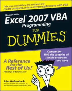 Excel 2007 VBA Programming For Dummies, John Walkenbach Excel 2007 VBA Programming For Dummies, John Walkenbach