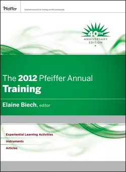 The 2012 Pfeiffer Annual. Training - Elaine Biech The 2012 Pfeiffer Annual. Training - Elaine Biech