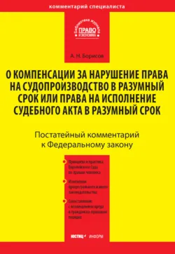 Комментарий к Федеральному закону от 30 апреля 2010 г. №68-ФЗ «О компенсации за нарушение права на судопроизводство в разумный срок или права на исполнение судебного акта в разумный срок» (постатейный) - Александр Борисов