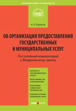 Комментарий к Федеральному закону от 27 июля 2010 г. №210-ФЗ «Об организации предоставления государственных и муниципальных услуг» (постатейный) - Александр Борисов