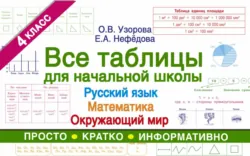 Все таблицы для начальной школы. Русский язык, математика, окружающий мир. 4-й класс - Ольга Узорова