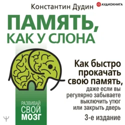 Память, как у слона. Как быстро прокачать свою память, даже если вы регулярно забываете выключить утюг или закрыть дверь - Константин Дудин Память, как у слона. Как быстро прокачать свою память, даже если вы регулярно забываете выключить утюг или закрыть дверь - Константин Дудин