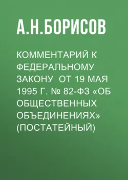 Комментарий к Федеральному закону от 19 мая 1995 г. № 82-ФЗ «Об общественных объединениях» (постатейный) - Александр Борисов