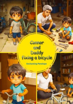 Connor and Daddy Fixing a Bicycle, Penelope Enchanting