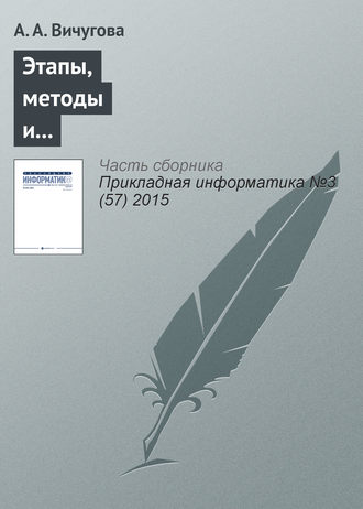 А. А. Вичугова. Этапы, методы и средства конфигурирования информационных систем