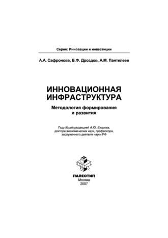 Анастасия Сафронова. Инновационная инфраструктура: методология формирования и развития