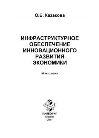 Оксана Борисовна Казакова. Инфраструктурное обеспечение инновационного развития экономики