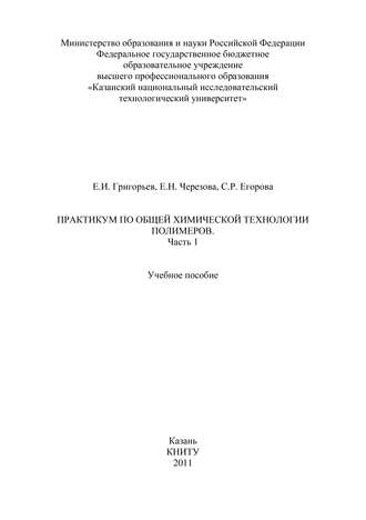 Обложка книги «Практикум по общей химической технологии полимеров. Часть 1»