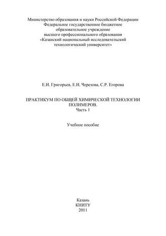 Е. И. Григорьев. Практикум по общей химической технологии полимеров. Часть 1