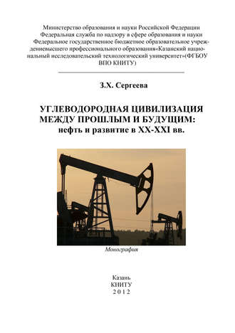 Обложка книги «Углеводородная цивилизация между прошлым и будущим: нефть и развитие в XX-XXI вв.»