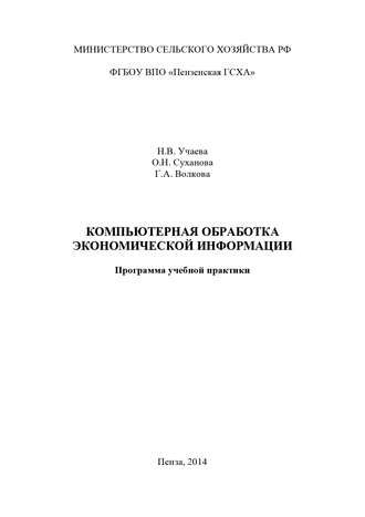 Обложка книги «Компьютерная обработка экономической информации»