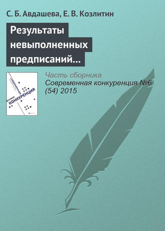 Обложка книги «Результаты невыполненных предписаний антимонопольного органа (на примере структурных предписаний при поглощении ТНК-ВР Роснефтью)»