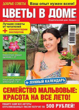 Обложка книги «Добрые советы. Цветы в доме. №07/2016»