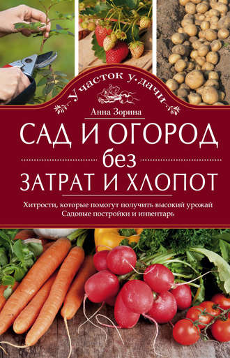 Обложка книги «Сад и огород без затрат и хлопот. Хитрости, которые помогут получить высокий урожай. Садовые постройки и инвентарь»
