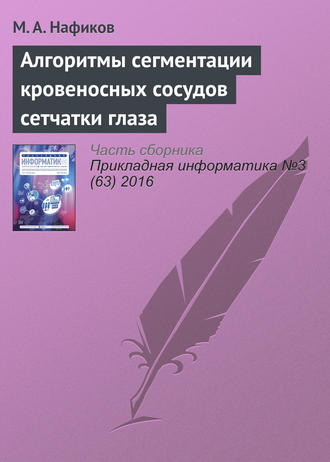 Обложка книги «Алгоритмы сегментации кровеносных сосудов сетчатки глаза»