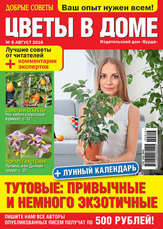 Обложка книги «Добрые советы. Цветы в доме. №08/2016»