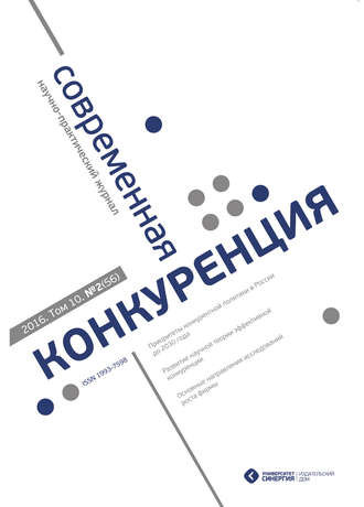 Обложка книги «Современная конкуренция №2 (56) 2016»