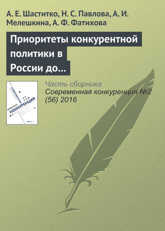 Обложка книги «Приоритеты конкурентной политики в России до 2030 года»