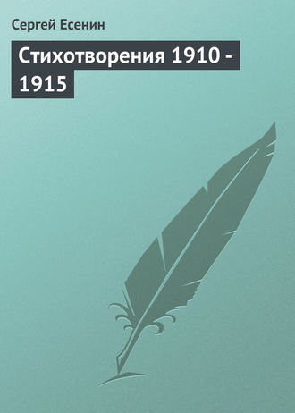 Обложка книги «Стихотворения 1910 - 1915»