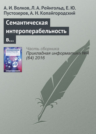 Обложка книги «Семантическая интероперабельность в решении финансовых задач и способы ее измерения»