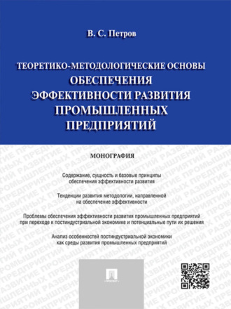 Валерий Станиславович Петров. Теоретико-методологические основы обеспечения эффективности развития промышленных предприятий. Монография