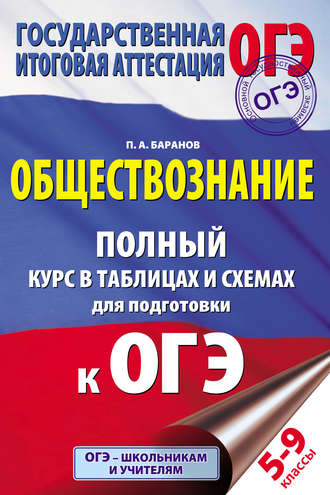 Обложка книги «Обществознание. Полный курс в таблицах и схемах. 5–9 классы»